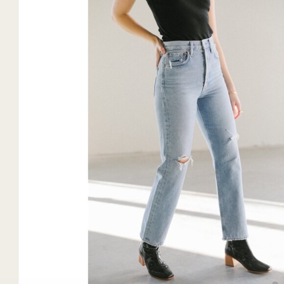 Agolde 90's Mid Rise Loose Fit Jeans in Captured Size 26 - Picture 2 of 12